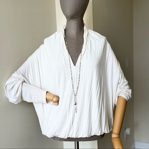 Covet White Wing-bat Shirt - XS